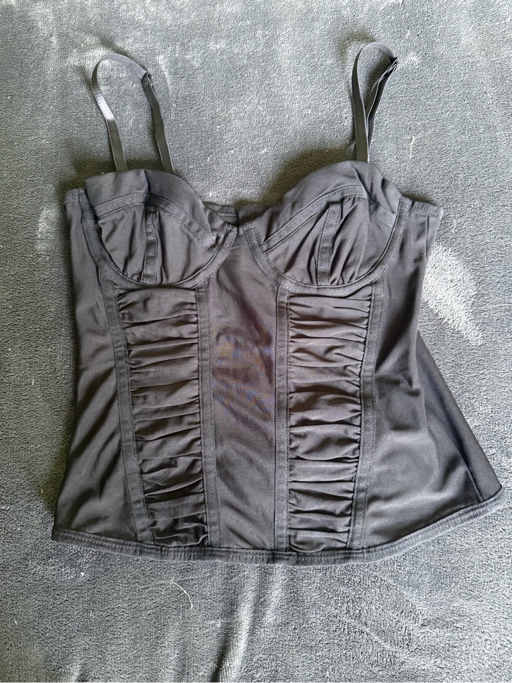 H&M Black Ruching Bustier Camisole
